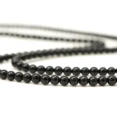 新品 ブラックオニキス 4mm 丸玉 黒瑪瑙 ビーズ 天然石 1連 約38cm アクセサリー パーツ 材料 素材 4ミリ
