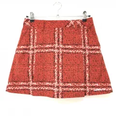 【超美品】アディダス スカート レッド×白 花柄 レディース M/M ゴルフウェア adidas