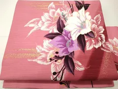 平和屋着物●九寸名古屋帯　紬地　枝花文　金彩　正絹　逸品　CAAU1076yk