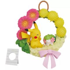 [중고] 트레이딩 피겨 1. 피카츄 & 셰이미 [포켓몬스터 리스 컬렉션 Happiness wreath]