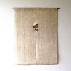 一点物 ヴィンテージ刺繍クロスのリネンカーテンパネル 国内縫製 
