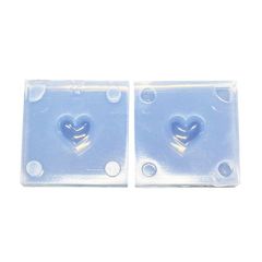モールドファクトリー　立体ハートモールド　全長15mm程度　シリコンモールド