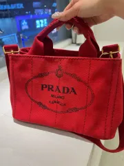 正規品 PRADA(プラダ) カナパ トートバッグ 赤