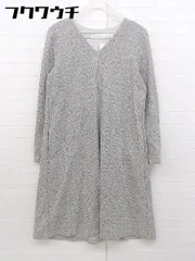 ◇ ADAM ET ROPE アダムエロペ Vネック 長袖 膝下丈 ワンピース サイズF グレー系 レディース 【中古】 【1105250007591】