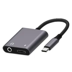 【特価商品】2in1 タイプC イヤホン変換 ケーブル【PD60W QC3.0急速充電】Type-C to 3.5MM 電話/音楽/マイク/リモコン DACチップ搭載 Hi-Fi音質 音声通話 音量調節 高耐久性 iPad Pro Air Mini iPhon