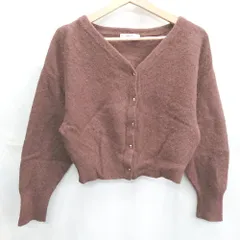 ◇ ⊇ SNIDEL スナイデル 長袖 カーディガン サイズONE ブラウン レディース E  【1501230036672】