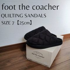 foot the coacher QUILTING SANDALS WAVE STITCH　7　25センチ　ブラック