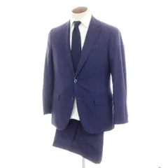 【中古】ボリオリ BOGLIOLI ウール ストライプ 2つボタンスーツ ネイビーxオレンジ【サイズ50】【メンズ】のサムネイル