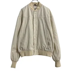 Par Four ダービージャケット L ホワイト ジップアップ 古着卸 アメリカ仕入 a701-5469