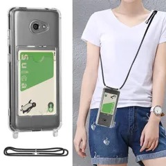 新品 かんたんスマホ2 A001KC / 京セラ BASIO4 KYV47専用カバー BASIO4 KYV47 透明 ケース BASIO4 KYV47 縄掛け TPU カバー ストラップ付き 薄型軽量 BASIO 4 IC カード収納 透明TPU BASIO4