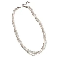 【新品】 [kinaviola] レディース ロング ロングネックレス イミテーションパール 合成真珠 合成パール エレガント ウェディング 結婚式 成人式 入学式 パーティー 冠婚葬祭 アクセサリー プレゼント 女性 (C) 1