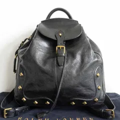 【高級品】RALPH LAUREN【レザー リュック】ブラック スタッズ ラルフローレン 2404626のサムネイル