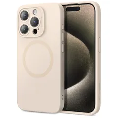 【特価商品】磁気 スマホケース ケース ケース pro 15 アイフォン 15 いphone レンズ保護 15 画面 衝撃吸収 米軍MIL規格 プロ対応 マグネット充電対応 シリコンケース 超薄型 ケース（ライトタン） Pro iPhone 【極薄！Cloud