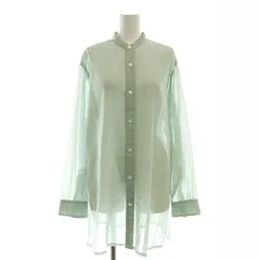 B&Y ユナイテッドアローズ BEAUTY&YOUTH ビューティー&ユース コットンオーガンジーバンドカラーシャツ 長袖 ミントグリーン /DF ■OS