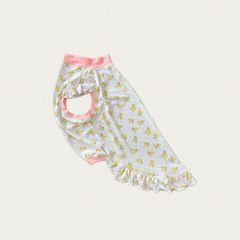 犬服　4L胴回76　ウォーターCOOL　ミモザ　肩フリル　ワンピ風