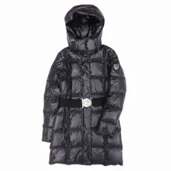 高級感✨エンポリオアルマーニ ロングダウンコート ロゴ ネイビー 黒 36 高級感✨エンポリオアルマーニ ロングダウンコート ロゴ