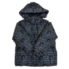 VALENTINO ヴァレンチノ × UNDERCOVER アンダーカバー コラボ 総柄ナイロンダウンジャケット 青系 メンズ サイズ44  Lサイズ