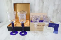 未使用 BOHEMIA ボヘミア クリスタル グラス ワイングラス ペア 2箱セット