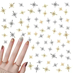 【特価商品】ネイルパーツ 星 60個セット 可愛い おしゃれ y2k 地雷 スター 十字架 クロス 6mm 8mm 3D 立体 ネイルパーツ スタッズ シルバーゴールド ネイルストーン ネイルアート メタル デコパーツ ジェルネイル ジュエリーパーツ DIY