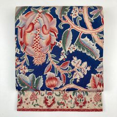 専用帯8229 ○じゅらく謹製 帝王紫 高級 正絹 真綿紬 松葉仕立て