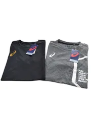 アシックス◆メンズ バレーボールウエア グラフィック 半袖Tシャツ LIMOクールシヨートスリーブ 2枚セット S