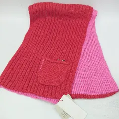 ◇ ◎●未使用● ユニクロ ANYA HINDMARCH　ニット生地　オンスタイル マフラー サイズ172×25 ピンク系 レディース E  【1507080006308】