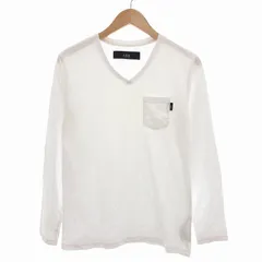 サイズXL【未使用】AKM ステッチVネックカットソー 定価41800円 未使用】AKM ハンドステッチVネックカットソーサイズXL 定価