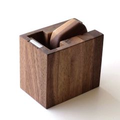 テープカッター 木製 ウォールナット ウッド おしゃれ ナチュラル シンプル デザイン ナチュラルウッドのテープカッター(B)