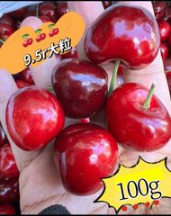 100g‼️お試し用‼️9.5row超大粒‼️常温便　アメリカンチェリー　ポスト投函　母の日　父の日　家庭用　果物空輸直送　ジューシーな果肉｜American Premium Cherries 車厘子 美國櫻桃 さくらんぼ　国内検品発送