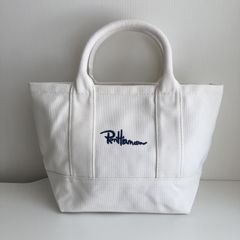 トートバッグ Ron Herman ロンハーマン トートバッグ ロゴ刺繍 プチプラ 高見え おしゃれ お出かけ キャンバスバッグ　ホワイト
