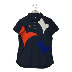 中古 レディース ルコックスポルティフ le coq sportif 半袖ポロシャツ L 紺 ネイビー