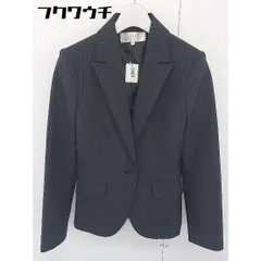◇ ESPRITMUR エスプリミュール ピンストライプ 長袖 テーラード ジャケット サイズ9 ブラック レディース  【1109220011342】