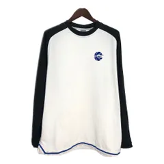 00年代 NIKE ナイキ ラグランスリーブ Ｔシャツ 大きいサイズ ホワイト/ブラック(メンズ XXL)中古 古着 T7856