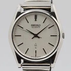 デッドストック級 稼働 良品 セイコー 7121-8000 銀文字盤 ラウンド QZ メンズ腕時計 NSY14099ABC 2000000 NSK