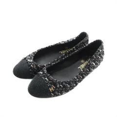 CHANEL ツイード バレエシューズ フラット CHANEL(シャネル) / ココマーク/バレエシューズ/ツイード