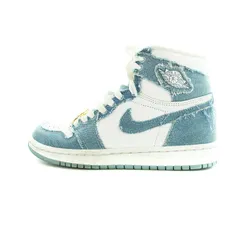ナイキ NIKE エア ジョーダン1 レトロ ハイ デニム OG AIR JORDAN 1 RETRO HIGH OG Denim ハイカットスニーカー シューズ 靴 ロゴ US6 23cm 青 ブルー 白 ホワイト DM9036-104 ■GY18 /MQ