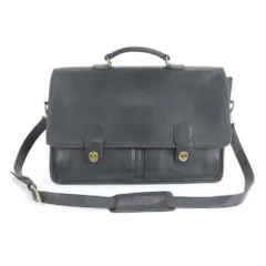 美品 ヴィンテージ オールド コーチ ターンロック アメリカ製 レザー 2WAY ビジネス バッグ ショルダー 5275 A4 メンズ EUE CV37-4【中古】