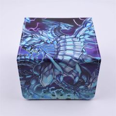 デッキケース　ブルーアイズ·カオス·MAX·ドラゴン　遊戯王　レザー　カードケース　横入れ