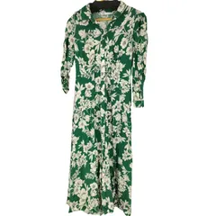 ザラ ZARA フラワープリント シャツワンピース レディース  L