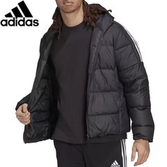 【サイズ選択可】 adidas アディダス メンズ エッセンシャルズ ミッドウェイト ダウンジャケット 撥水 日本規格 GT9141 ブラック ゴルフウェア スポーツウェア ブルゾン アウター 新品【サードウェイブ ゴルフ＆スポーツ メルカリShops店】