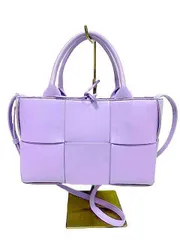 【中古】BOTTEGAVENETA ボッテガヴェネタ バッグ ミニ アルコトート 2WAY パープル イントレチャート レディース＿s20＿セルモアから出品＿s-0151-r20