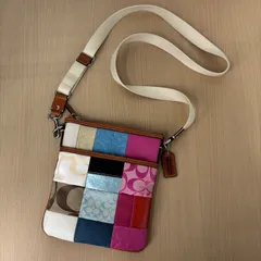 ▪️COACH コーチ パッチワークショルダーバッグ パッチワーク柄 斜め掛けバッグ マルチカラー