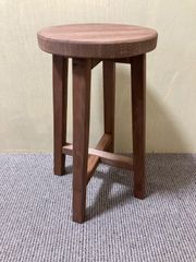 天然木　手作り　丸型ブラウンスツール