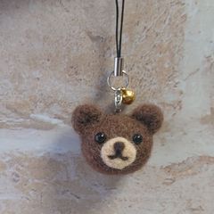 羊毛フェルト  クマちゃんストラップ