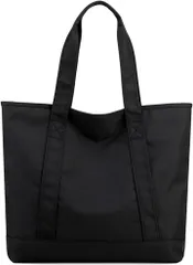MT's SHOP 母の日 トートバッグ レディース A4 無地 厚手 SH356( ブラック)のサムネイル