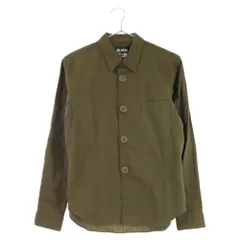 BLACK COMME des GARCONS (ブラックコムデギャルソン) ビックボタンロングスリーブ長袖シャツ 1N-B019 カーキのサムネイル