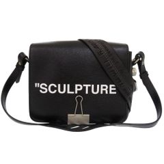 美品 オフホワイト SCULPTURE FLAP 2WAY ショルダーバッグ