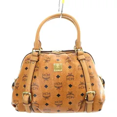 エムシーエム MCM ヴィセトス ミニボストンバッグ ハンドバッグ レザー 茶色 ブラウン /YO4のサムネイル