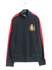 【お得なクーポン配布中!】 00s ポロ ラルフローレン ハーフジップ コットン ニット スウェット メンズ M オールド トレーナー セーター ハイネック リブ編み ブラック