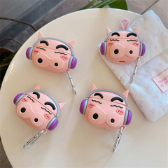 ぶりぶりざえもん AirPods4ケース 可愛い ストラップ付き イヤホンケース AirPods Pro第2世代 AirPodsケース AirPodsProケース AirPodsPro
